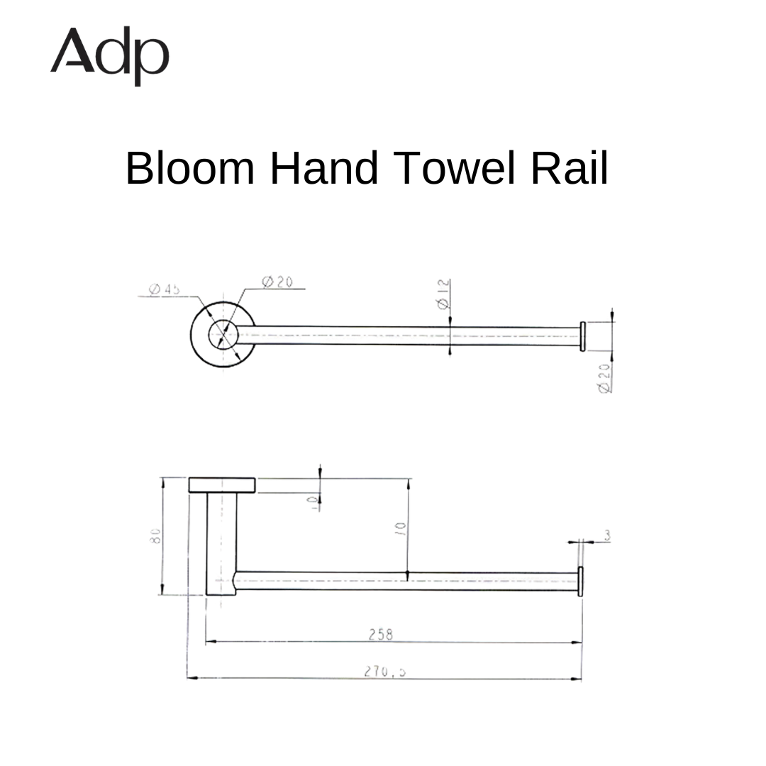 Bloom Hand Towel Rail