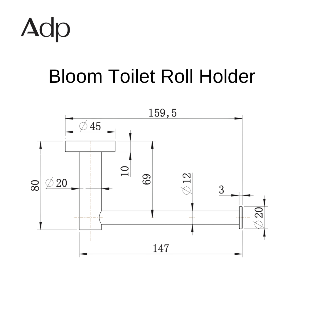 Bloom Toilet Roll Holder