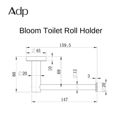 Bloom Toilet Roll Holder