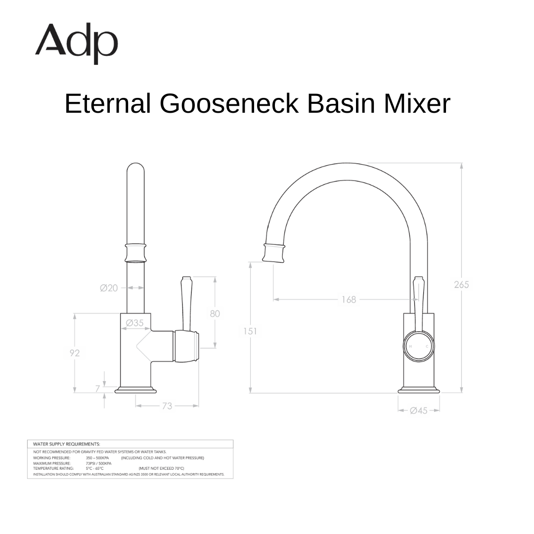 Eternal Gooseneck Basin Mixer