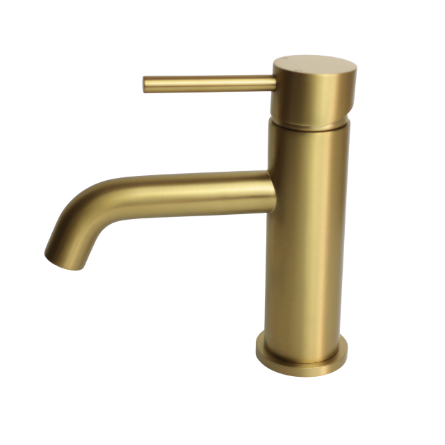 Granger Short Basin Mixer - Brushed Brass