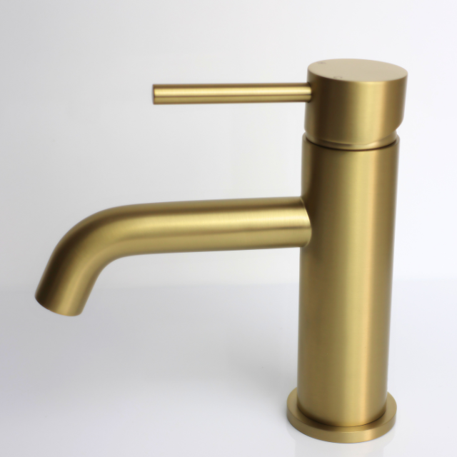 Granger Short Basin Mixer - Brushed Brass