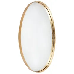 Lucille Oval Wall Mirror - Gold Leaf