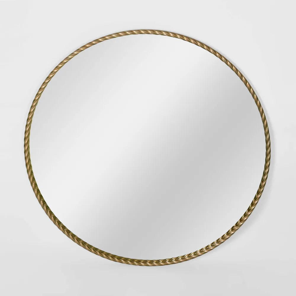 Palais Round Mirror Large Gold