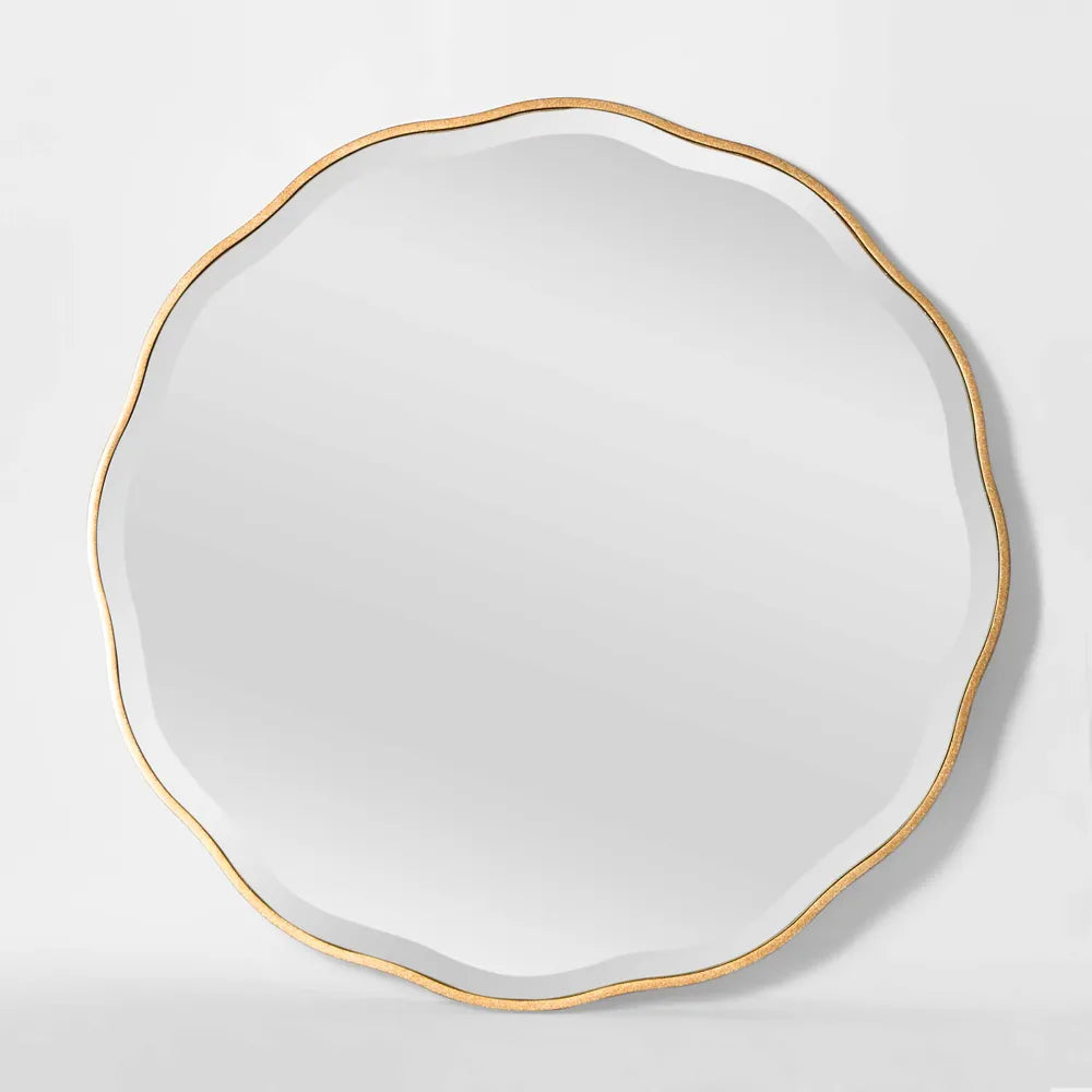 Scallop Mirror Gold 80cm