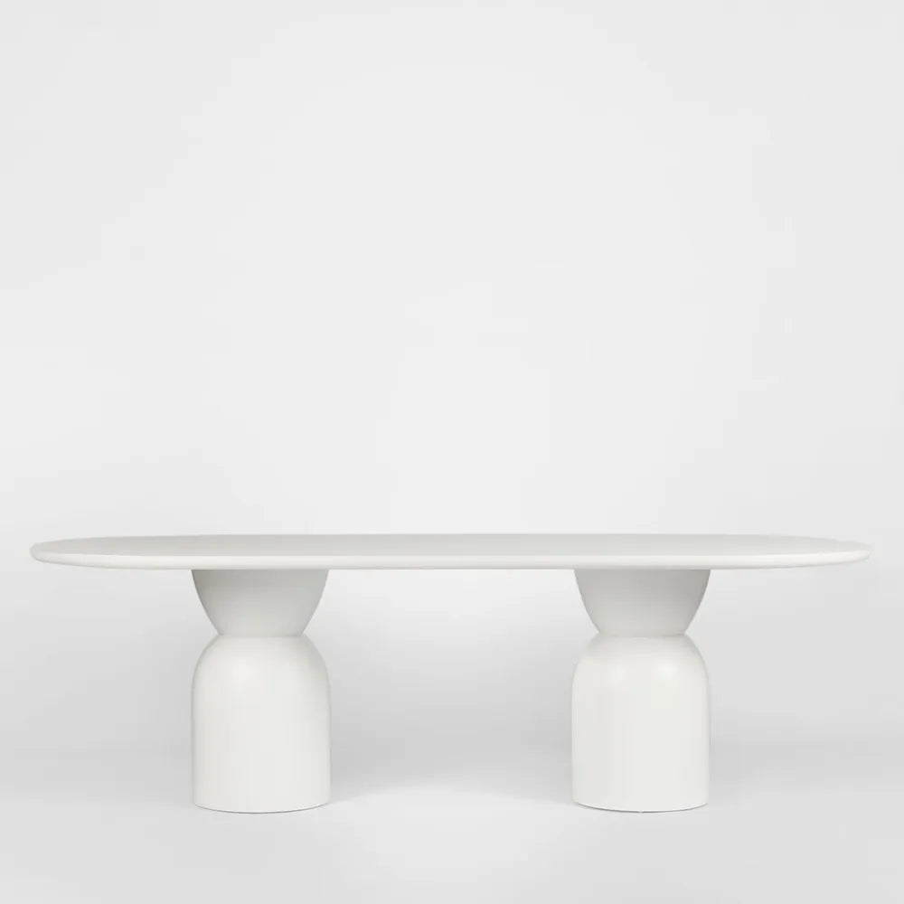 Olive Dining Table Top Oval White