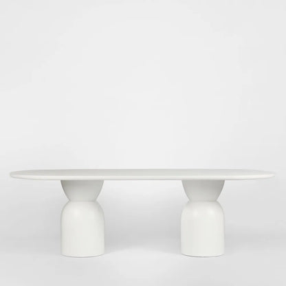 Olive Dining Table Top Oval White