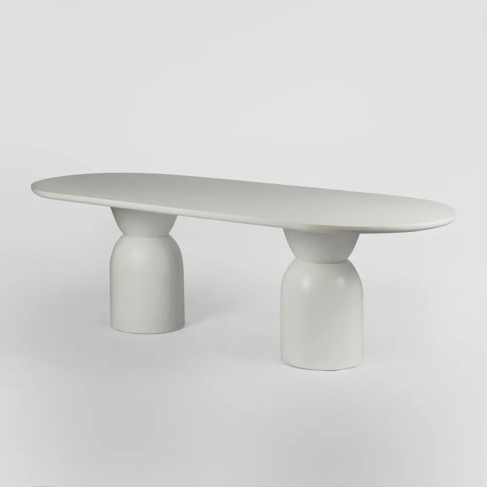 Olive Dining Table Top Oval White