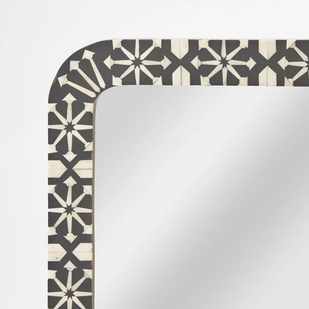 Adina Bone Inlay Mirror Grey/White