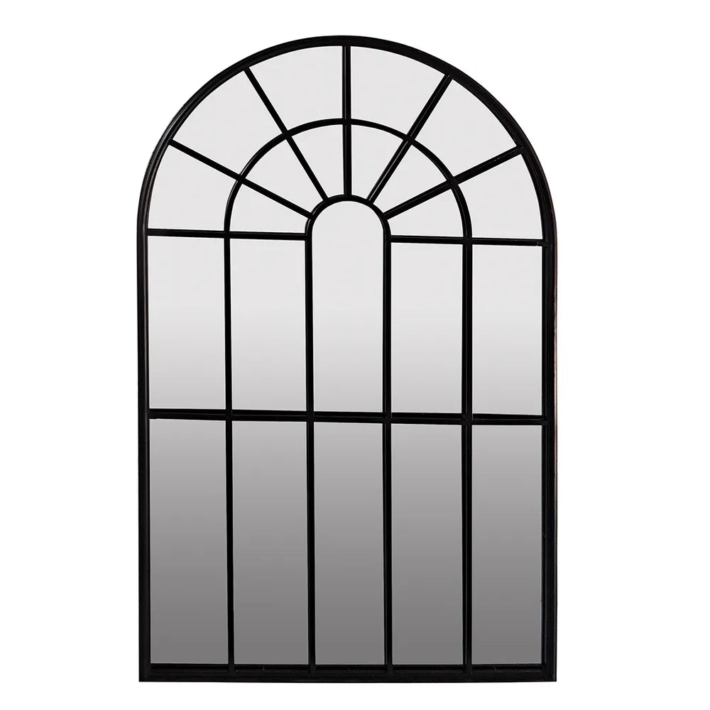 Regency Arched Outdoor Mirror Black